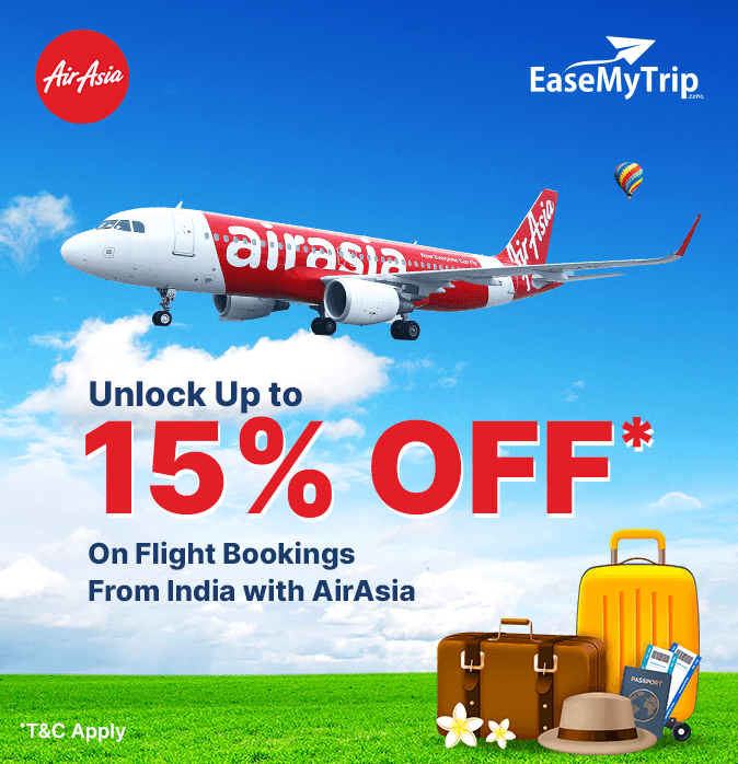 AirAsia Offer, Get Up to 15% OFF* On Flight Bookings From India