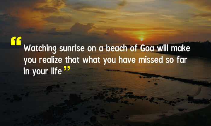 sunrise on a beach of Goa